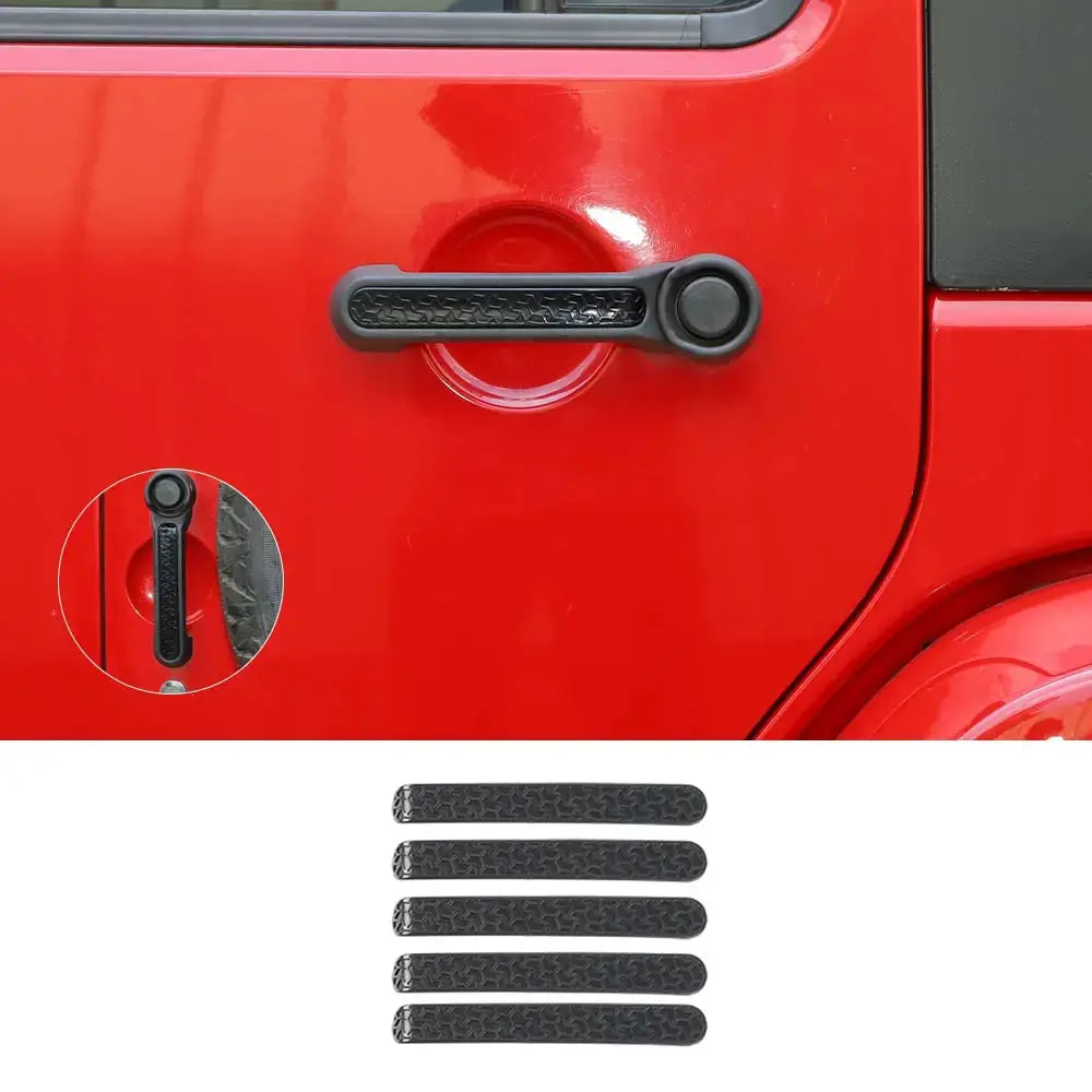 For Jeep Wrangler JKU 4Doors Exterior Door Grab Handle Insert Trim 5PCS - Image 10