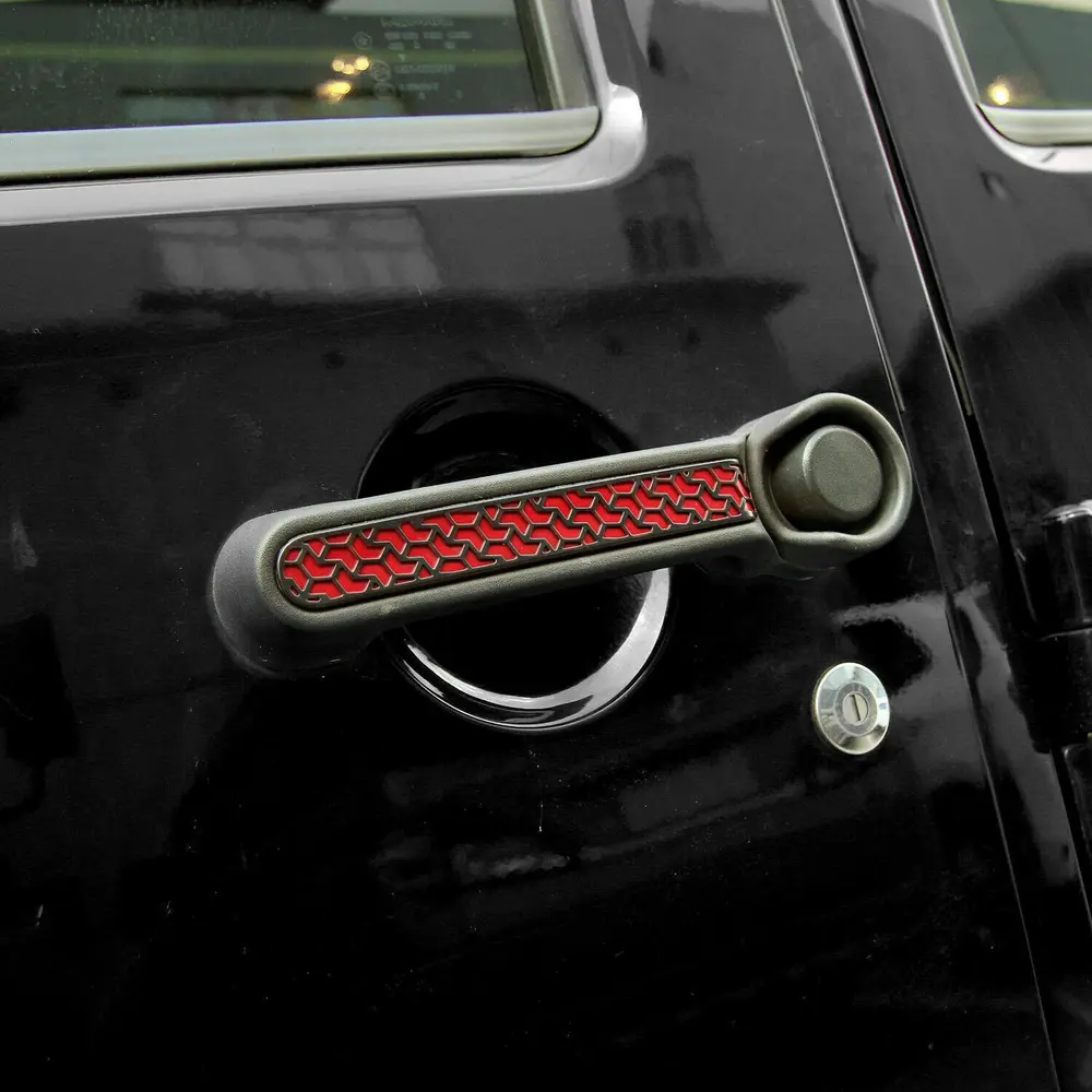 For Jeep Wrangler JKU 4Doors Exterior Door Grab Handle Insert Trim 5PCS - Image 7