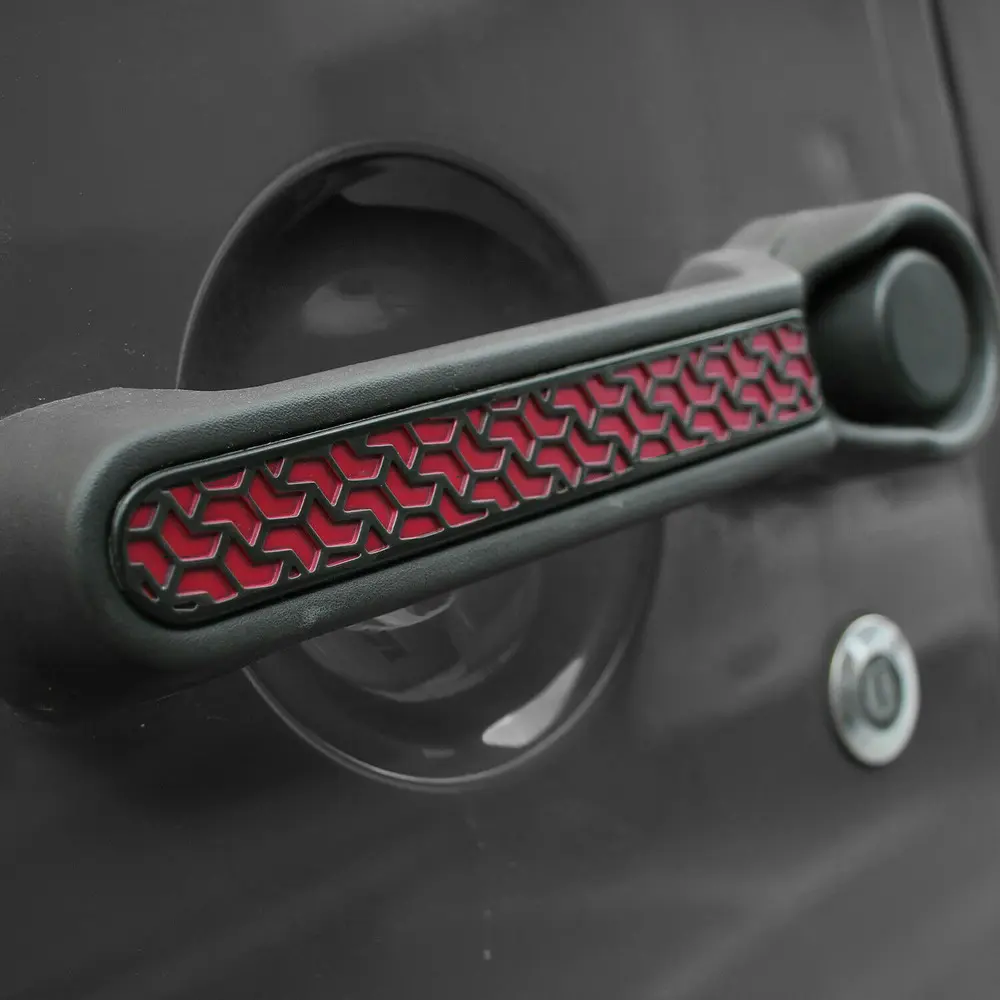 For Jeep Wrangler JKU 4Doors Exterior Door Grab Handle Insert Trim 5PCS - Image 8