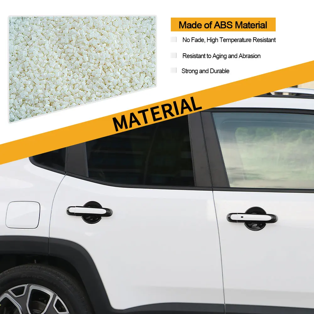 For 2015+ Jeep Renegade Door Handle Bowl Cover Trim Bezel - Image 4