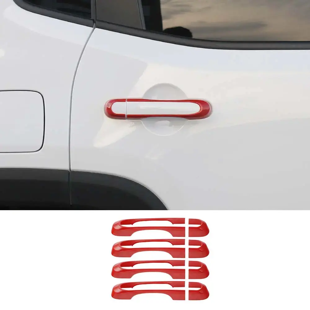 For 2015+ Jeep Renegade 4pcs/Set Exterior Door Handle Cover Inserts Handles Trim - Image 9