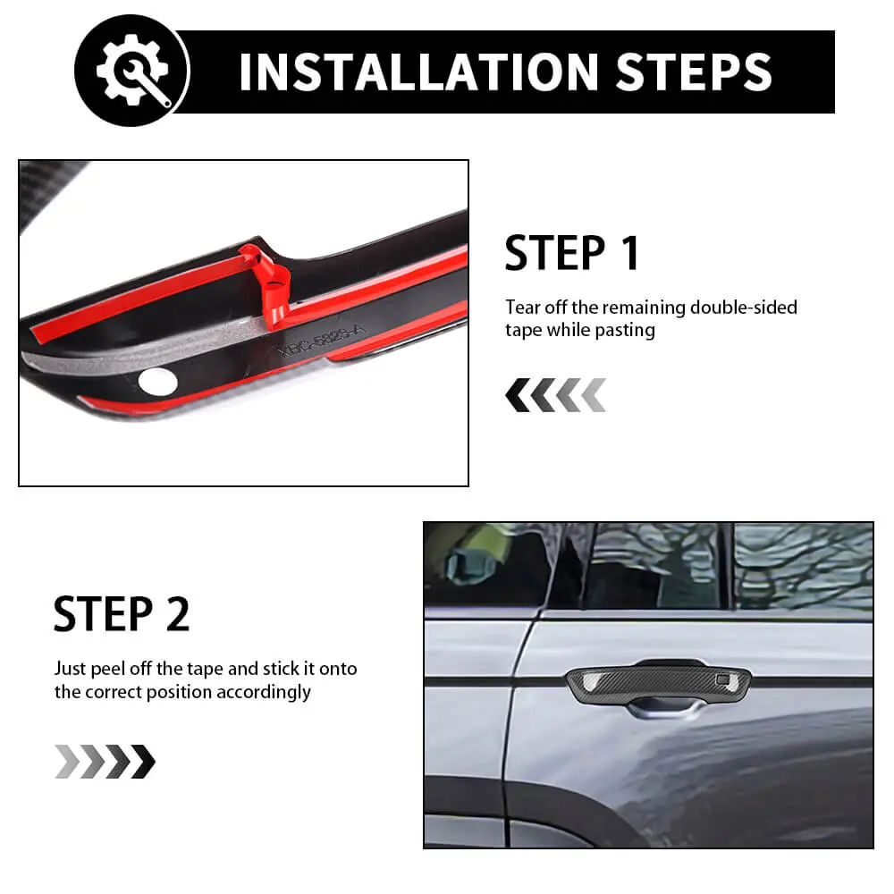 For 2022+ Jeep Grand Cherokee L Exterior Door Handle Cover Trim Kit - Image 7