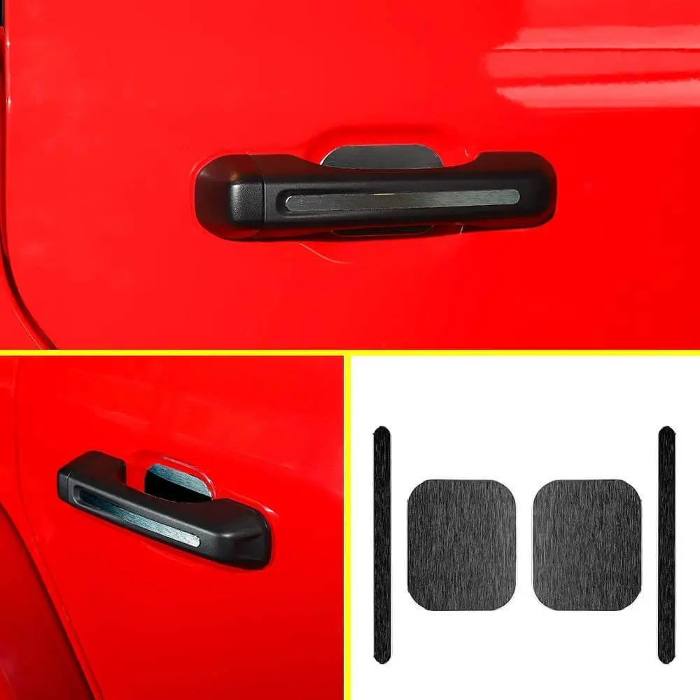 For 2018+ Jeep Wrangler JLU 4Doors Exterior Door Handle Inserts Cover Trim - Image 3