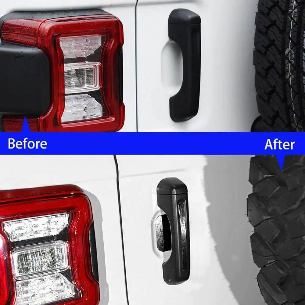For 2018+ Jeep Wrangler JLU 4Doors Exterior Door Handle Inserts Cover Trim - Image 4