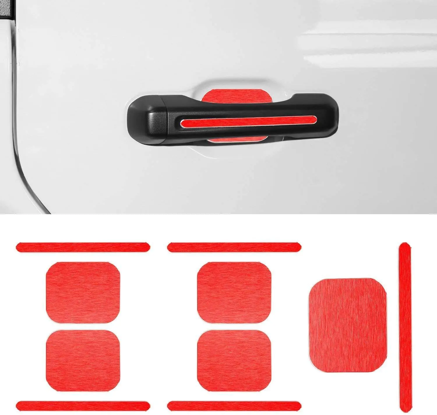 For 2018+ Jeep Wrangler JLU 4Doors Exterior Door Handle Inserts Cover Trim - Image 7
