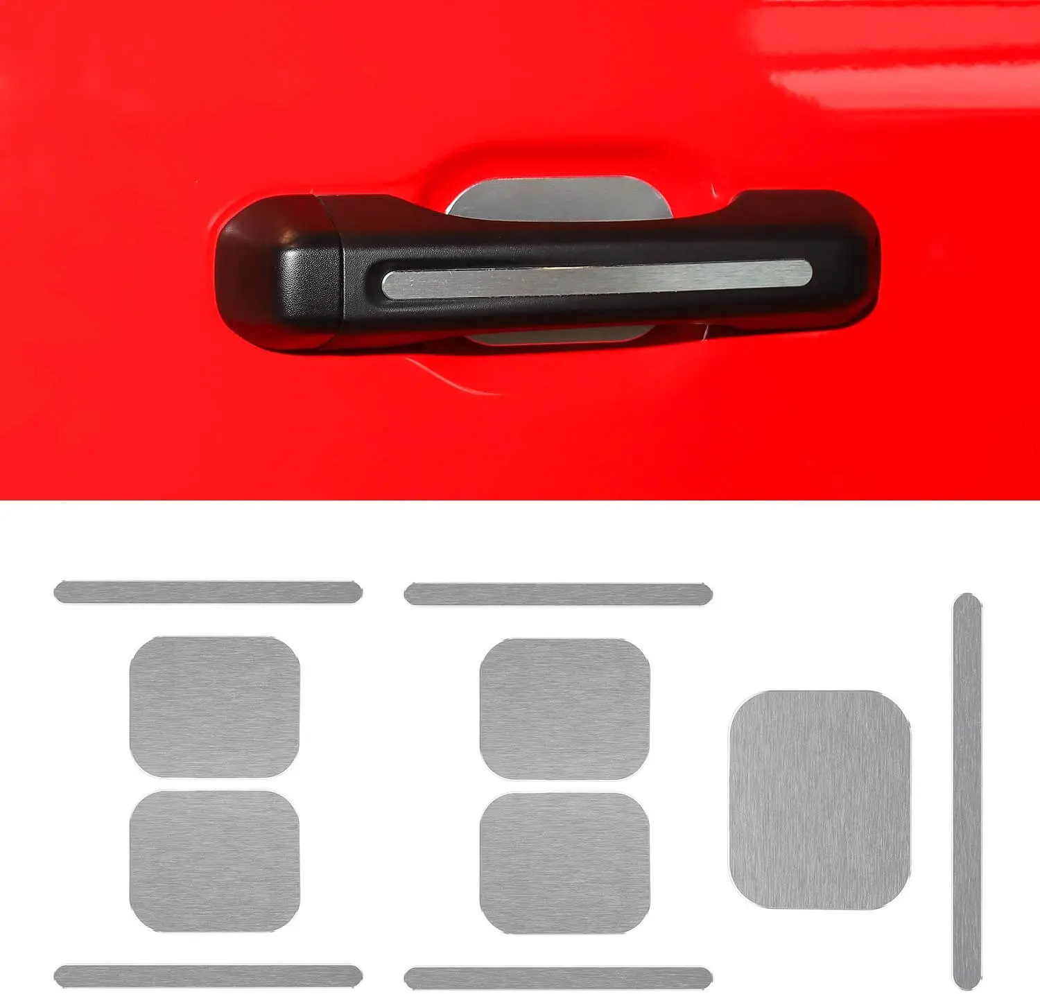 For 2018+ Jeep Wrangler JLU 4Doors Exterior Door Handle Inserts Cover Trim - Image 8