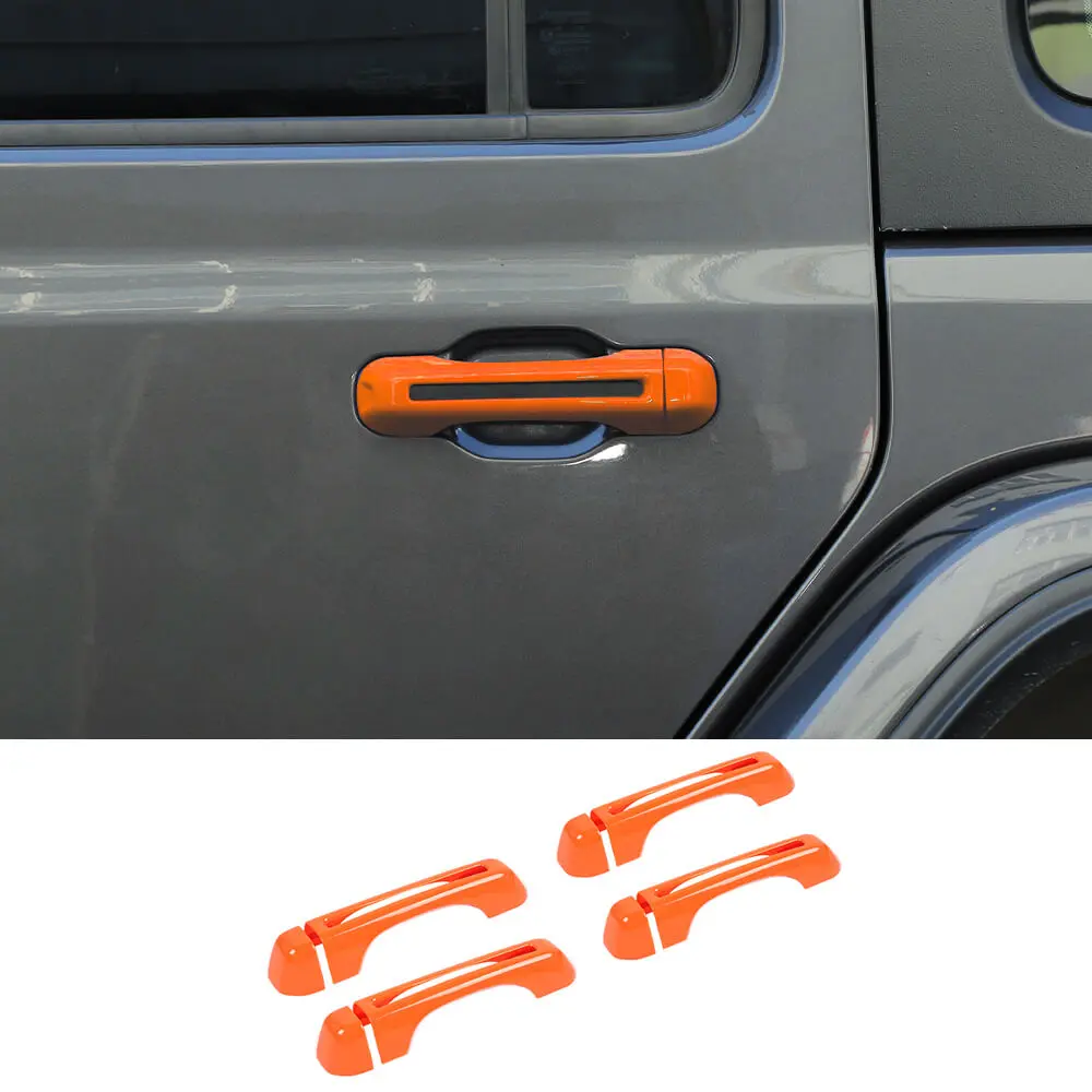 For 2018+ Jeep Gladiator JT 4Door Exterior Door Handle Shell Trim Decor - Image 10