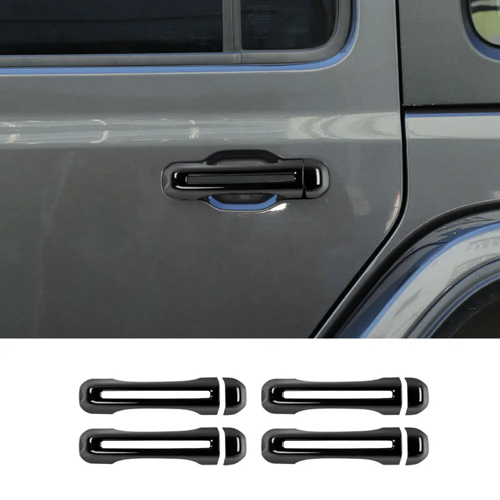 For 2018+ Jeep Gladiator JT 4Door Exterior Door Handle Shell Trim Decor - Image 11