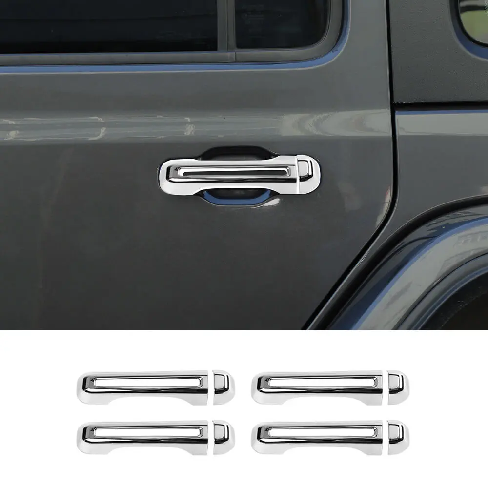 For 2018+ Jeep Gladiator JT 4Door Exterior Door Handle Shell Trim Decor - Image 12