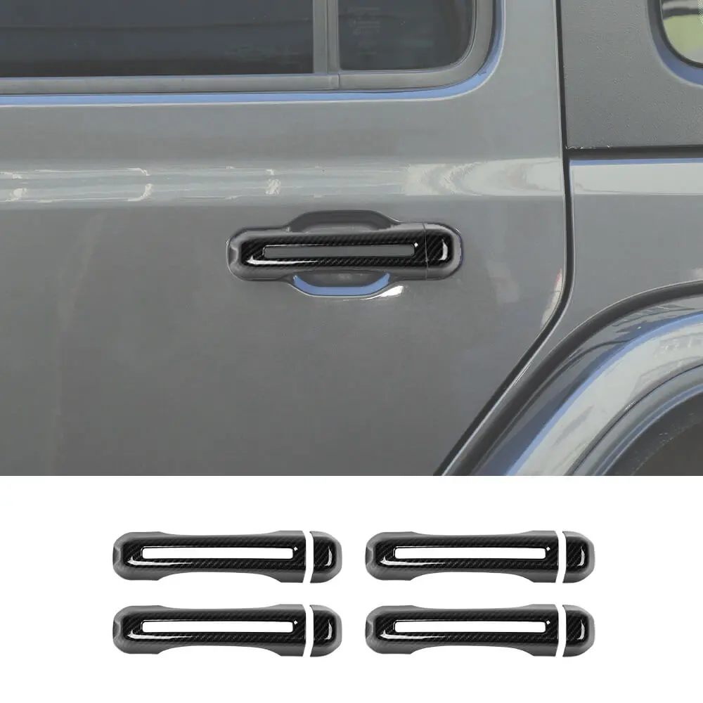 For 2018+ Jeep Gladiator JT 4Door Exterior Door Handle Shell Trim Decor - Image 13