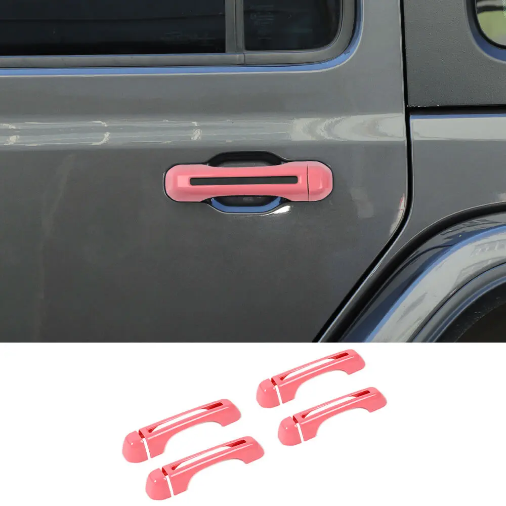 For 2018+ Jeep Gladiator JT 4Door Exterior Door Handle Shell Trim Decor - Image 14