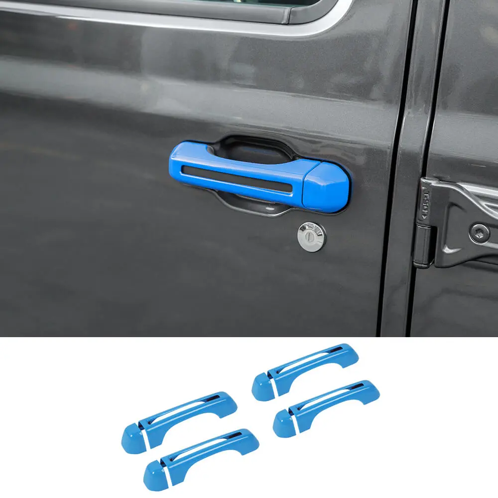 For 2018+ Jeep Gladiator JT 4Door Exterior Door Handle Shell Trim Decor - Image 15