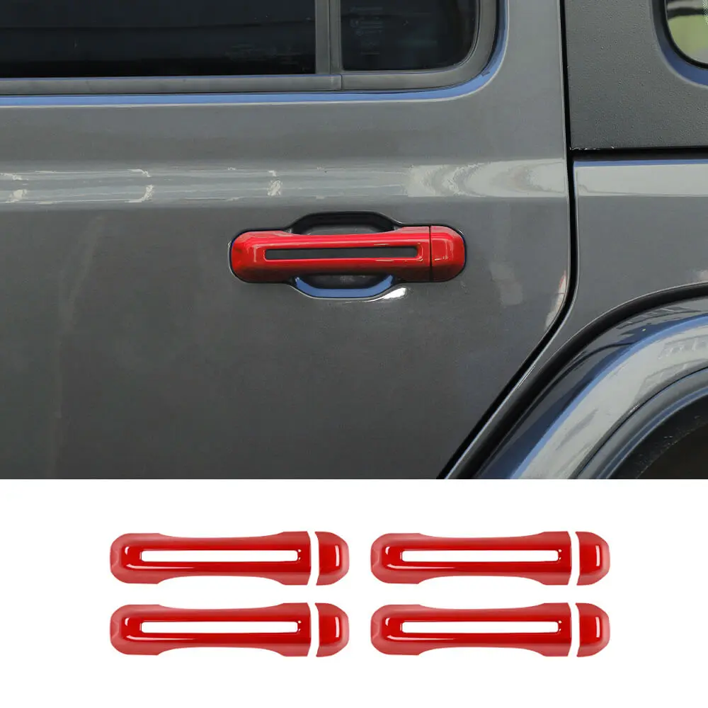 For 2018+ Jeep Gladiator JT 4Door Exterior Door Handle Shell Trim Decor - Image 16