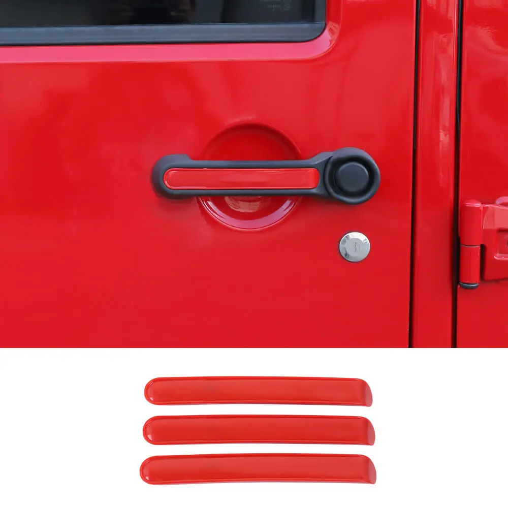 For 2007-2018 Jeep Wrangler JK 2Door Door Handle Trim Cover Strips Trim