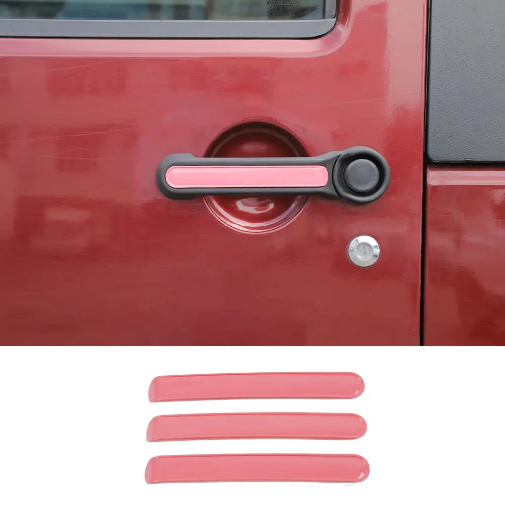 For 2007-2018 Jeep Wrangler JK 2Door Door Handle Trim Cover Strips Trim - Image 10