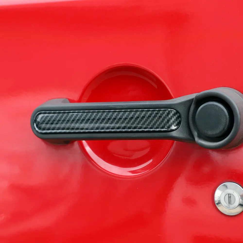 For 2007-2018 Jeep Wrangler JK 2Door Door Handle Trim Cover Strips Trim - Image 3