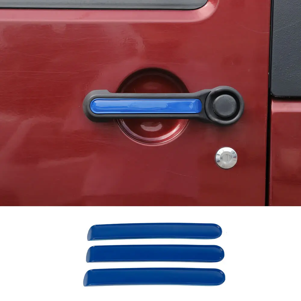 For 2007-2018 Jeep Wrangler JK 2Door Door Handle Trim Cover Strips Trim - Image 8