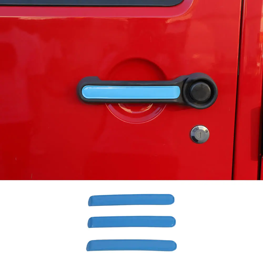 For 2007-2018 Jeep Wrangler JK 2Door Door Handle Trim Cover Strips Trim - Image 9
