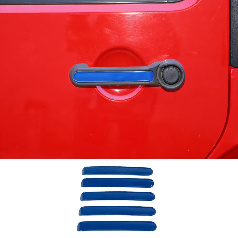 For 2007-2018 Jeep Wrangler JK JKU 4Door Door Handle Trim Insert Cover Strips