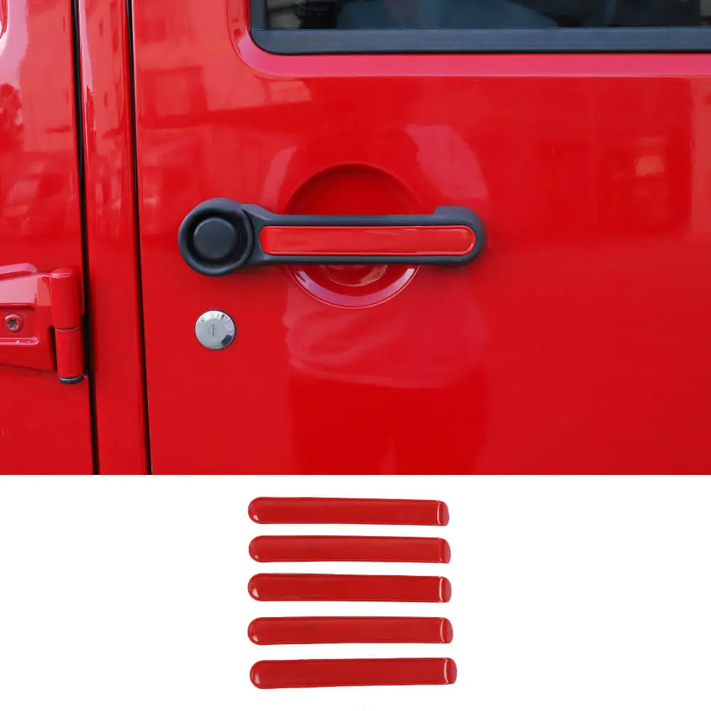 For 2007-2018 Jeep Wrangler JK JKU 4Door Door Handle Trim Insert Cover Strips - Image 10