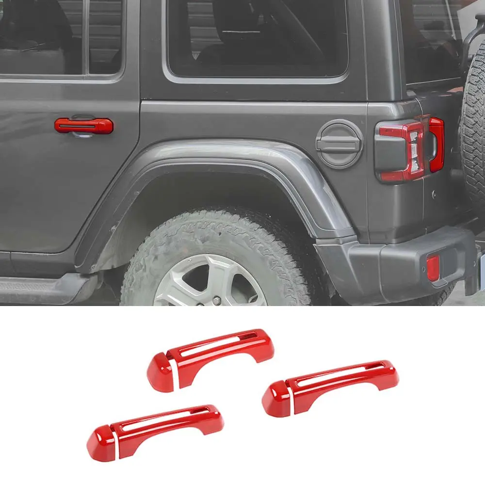 For 2018+ Jeep Wrangler JL 2-Door Exterior Door &Tailgate Handle Cover Trim Shell