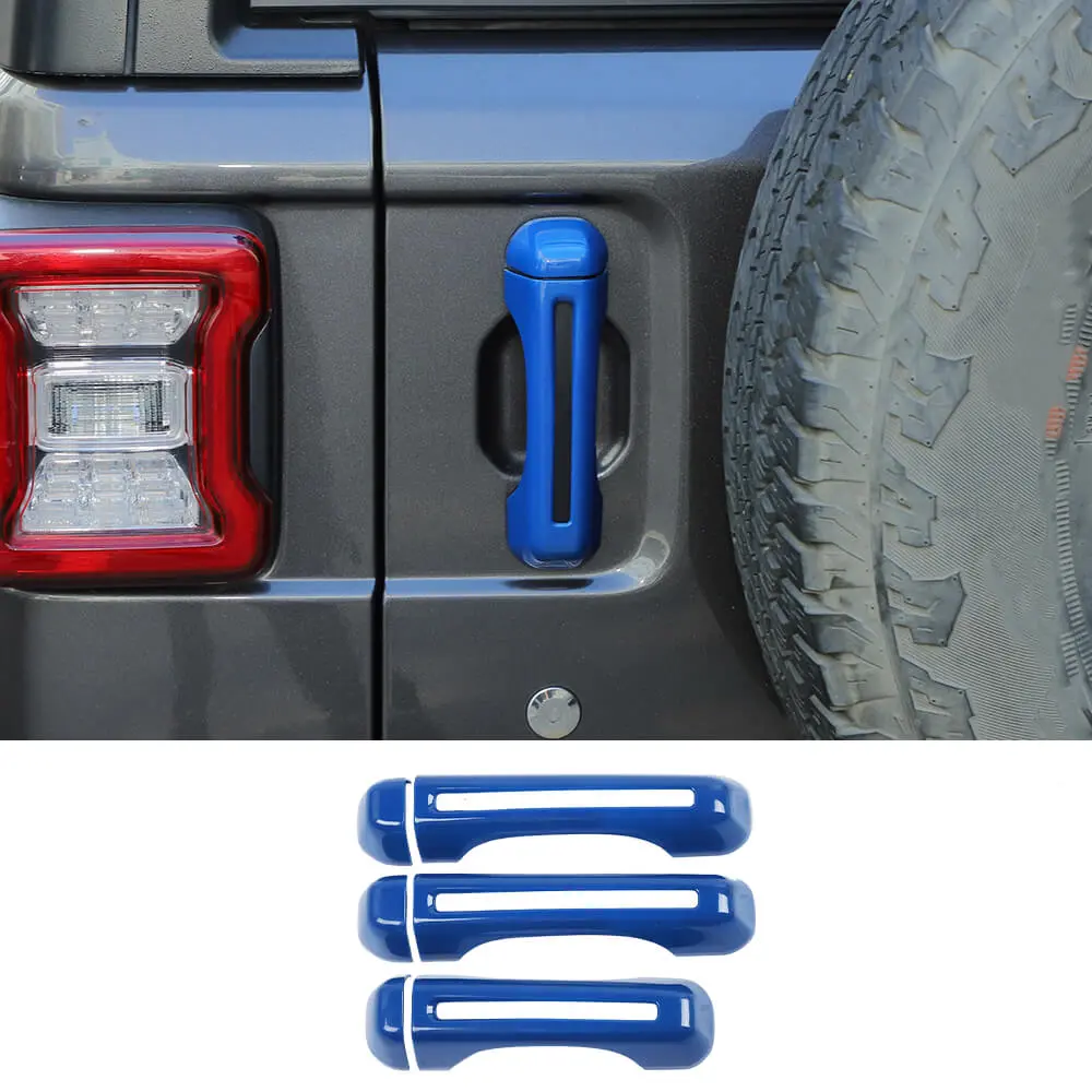 For 2018+ Jeep Wrangler JL 2-Door Exterior Door &Tailgate Handle Cover Trim Shell - Image 13