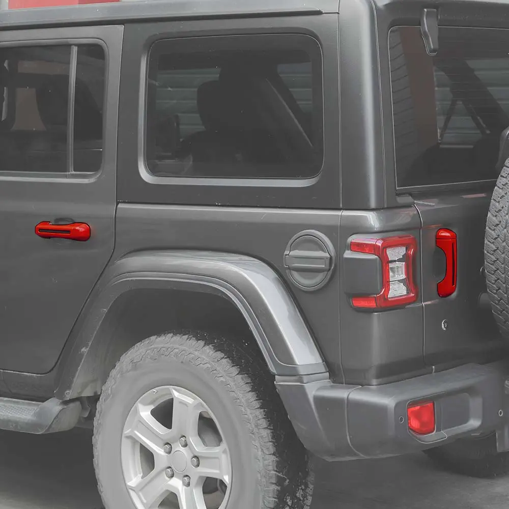 For 2018+ Jeep Wrangler JL 2-Door Exterior Door &Tailgate Handle Cover Trim Shell - Image 4