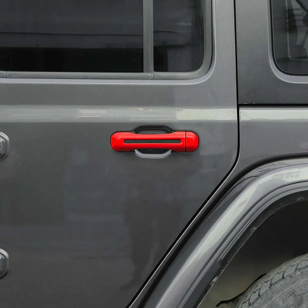 For 2018+ Jeep Wrangler JL 2-Door Exterior Door &Tailgate Handle Cover Trim Shell - Image 5