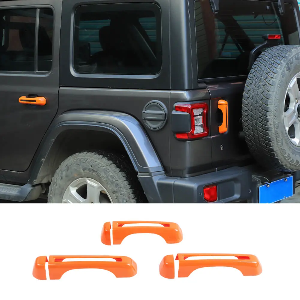 For 2018+ Jeep Wrangler JL 2-Door Exterior Door &Tailgate Handle Cover Trim Shell - Image 9