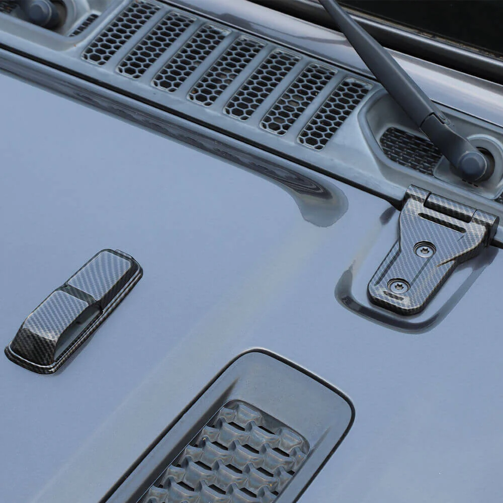 For 2018+ Jeep Wrangler JL JLU Gladiator JT Engine Hood Hinge & Hood Decoration Cover Trim Kit - Image 3