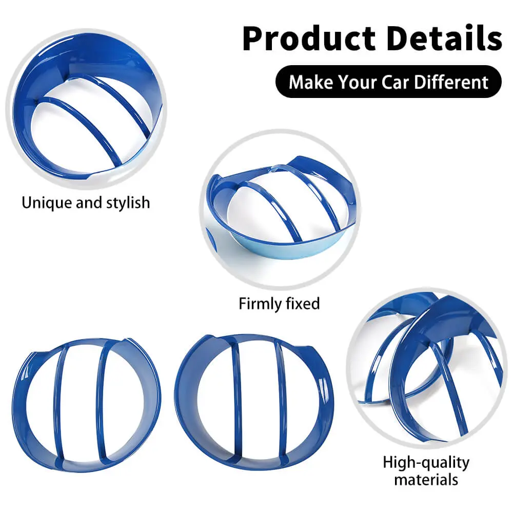 For 2015-2018 Jeep Renegade Exterior Head Light Lamp Guards Bezels Trim - Image 4