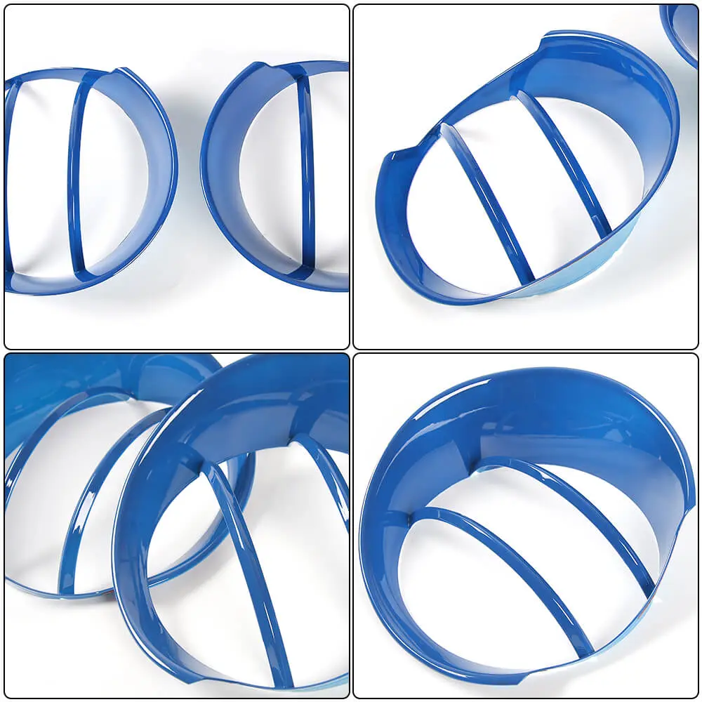 For 2015-2018 Jeep Renegade Exterior Head Light Lamp Guards Bezels Trim - Image 7