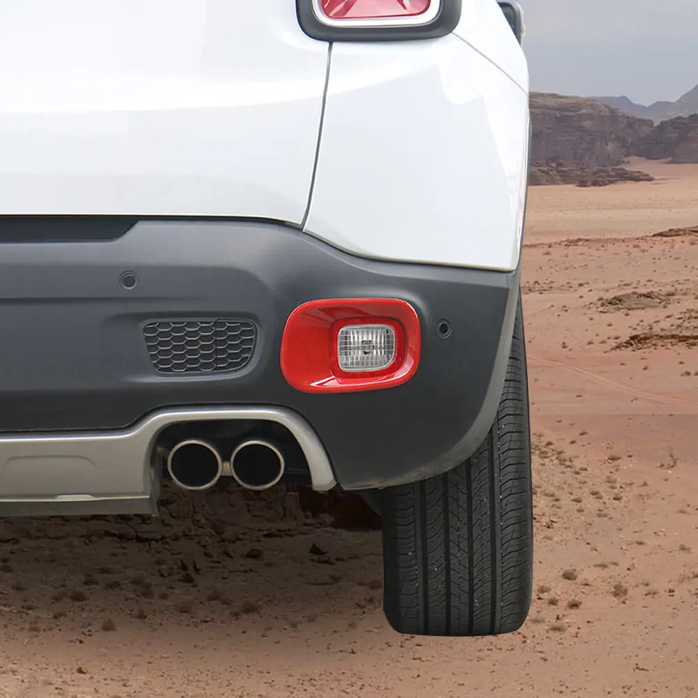 For 2015+ Jeep Renegade Rear Tail Fog Light Lamp Bezels Trim Frame - Image 3