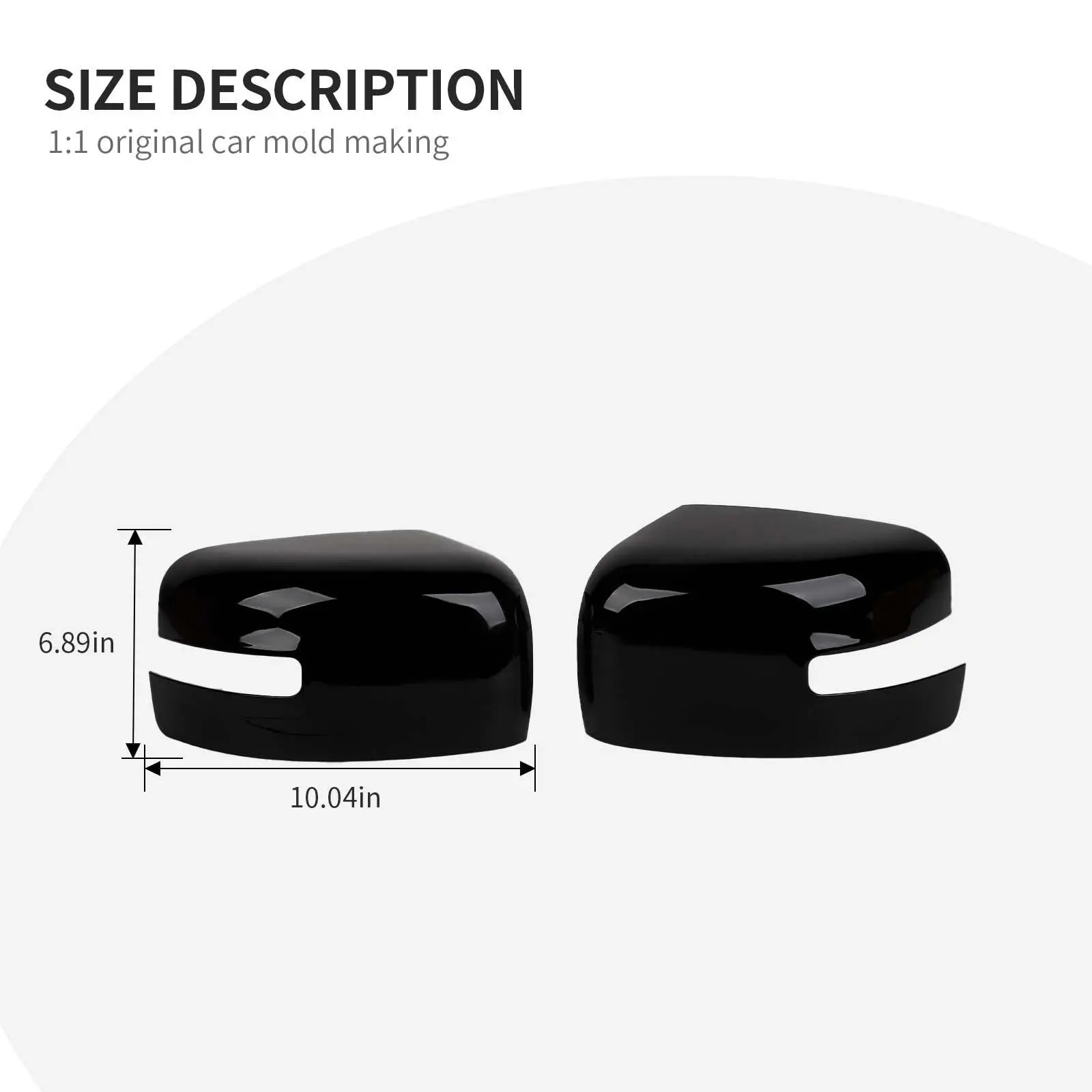 For 2015+ Jeep Renegade Exterior Side Rearview Mirror Caps Cover Trim - Image 7