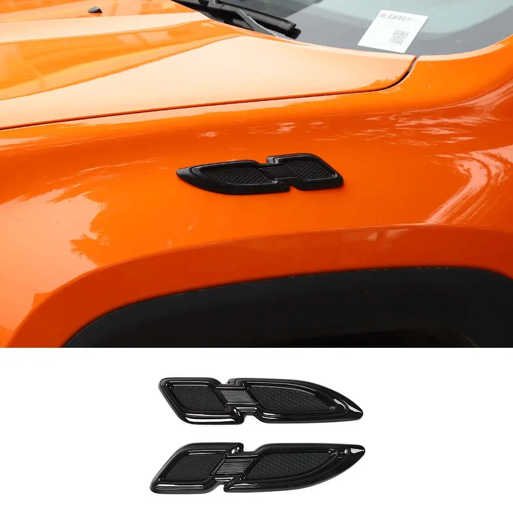 For 2007+ Jeep Wrangler JK JKU JL JLU JT & Renegade Front Hood Air Vent Outlet Fender Trim Cover