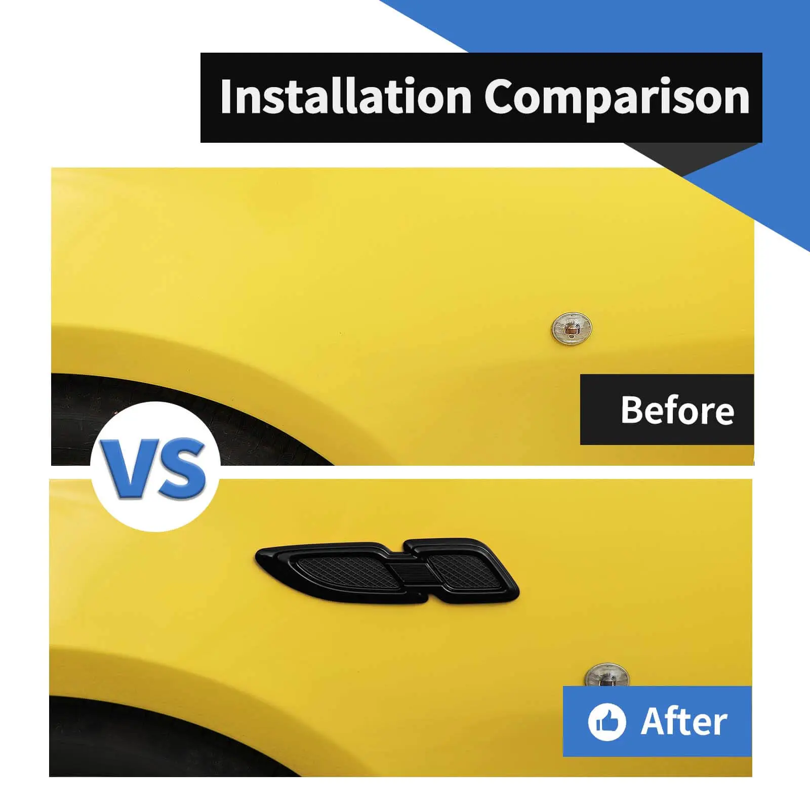 For 2007+ Jeep Wrangler JK JKU JL JLU JT & Renegade Front Hood Air Vent Outlet Fender Trim Cover - Image 2
