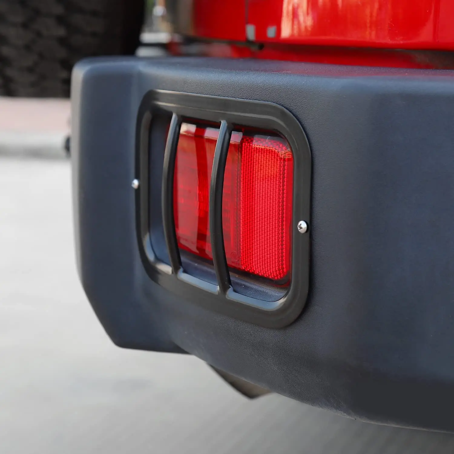 For 2007-2018 Jeep Wrangler JK Rear Bumper Fog Light Guards - Image 5