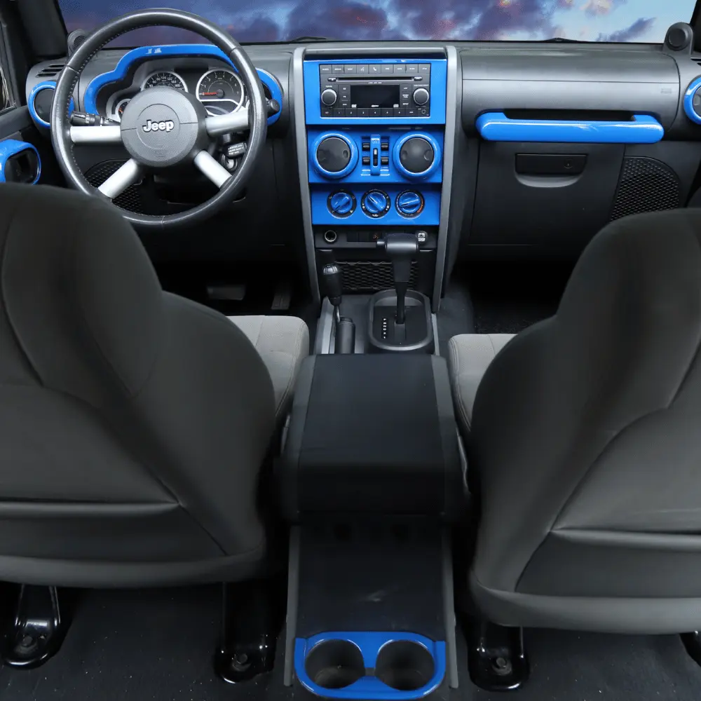 For 2007-2010 Jeep Wrangler JK JKU Interior Cover Trim Full Set Available Separately Blue
