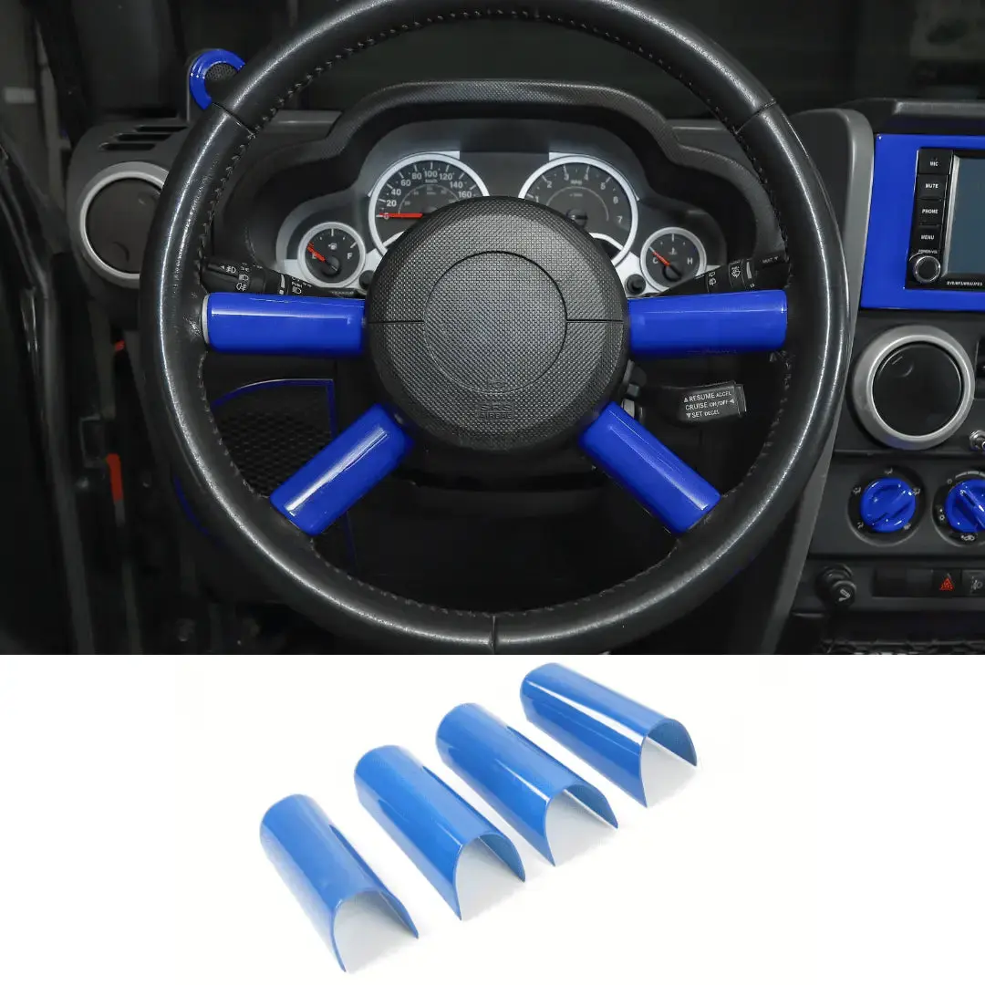 For 2007-2010 Jeep Wrangler JK JKU Interior Cover Trim Full Set Available Separately Blue - Image 17