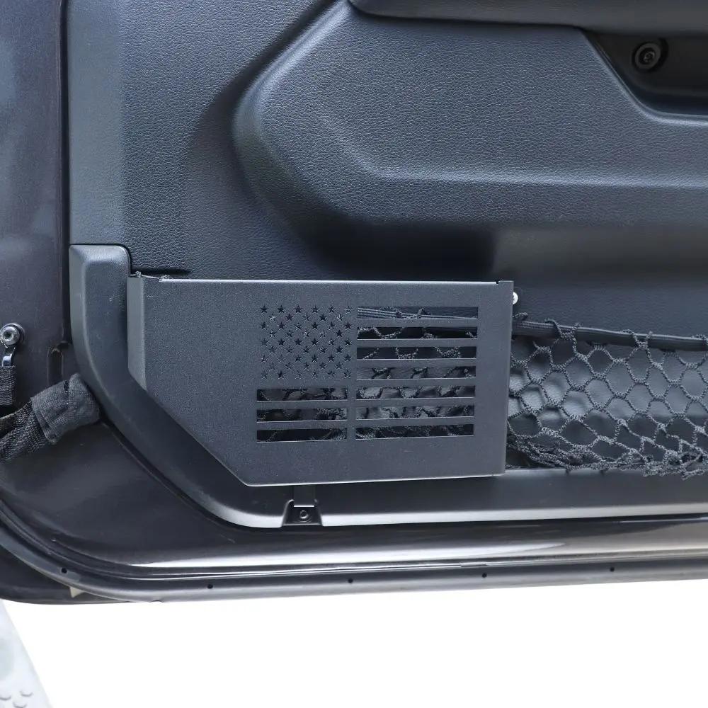 For 2018+ Jeep Wrangler JL & Gladiator JT Front/Rear Door Net Replacement Insert Metal Storage Box Door Map Pocket US Flag - Image 3