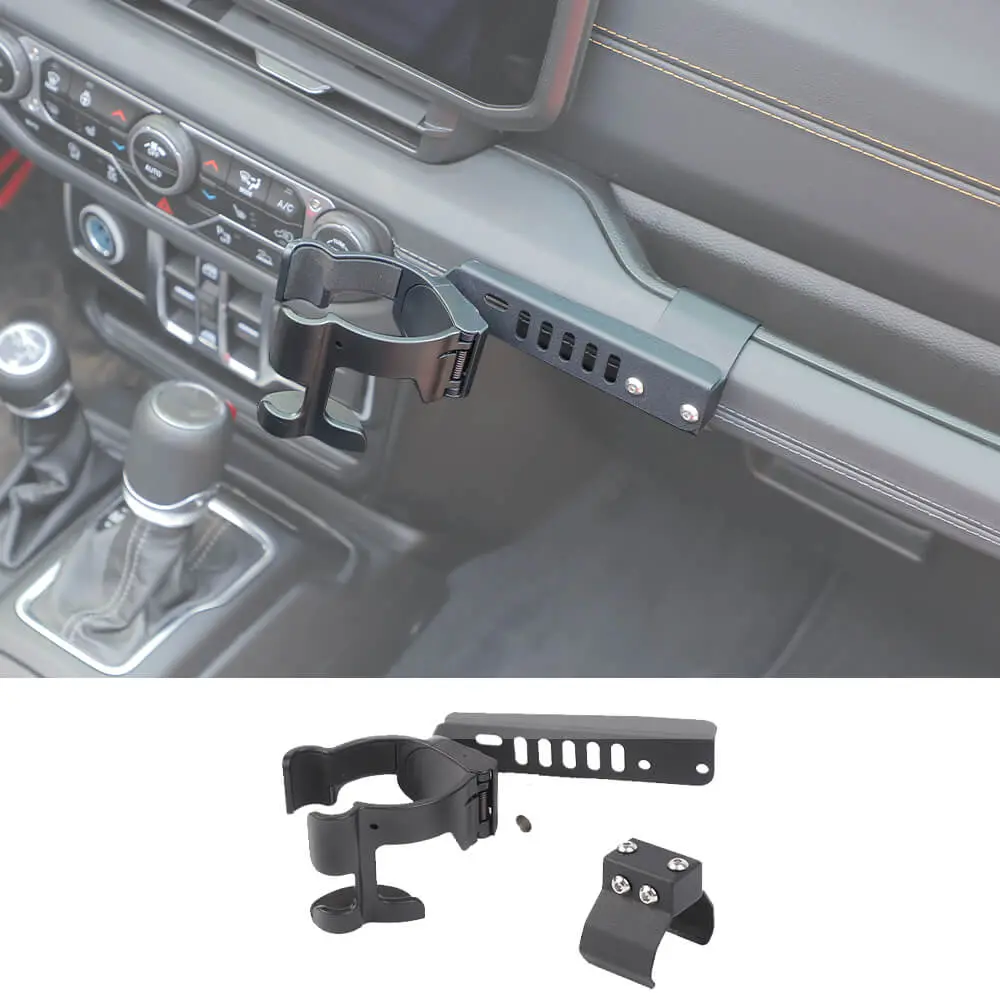 For 2024+ Jeep Wrangler JL/Gladiator JT Multi-Function Drink Cup Phone Holder Stand Bracket