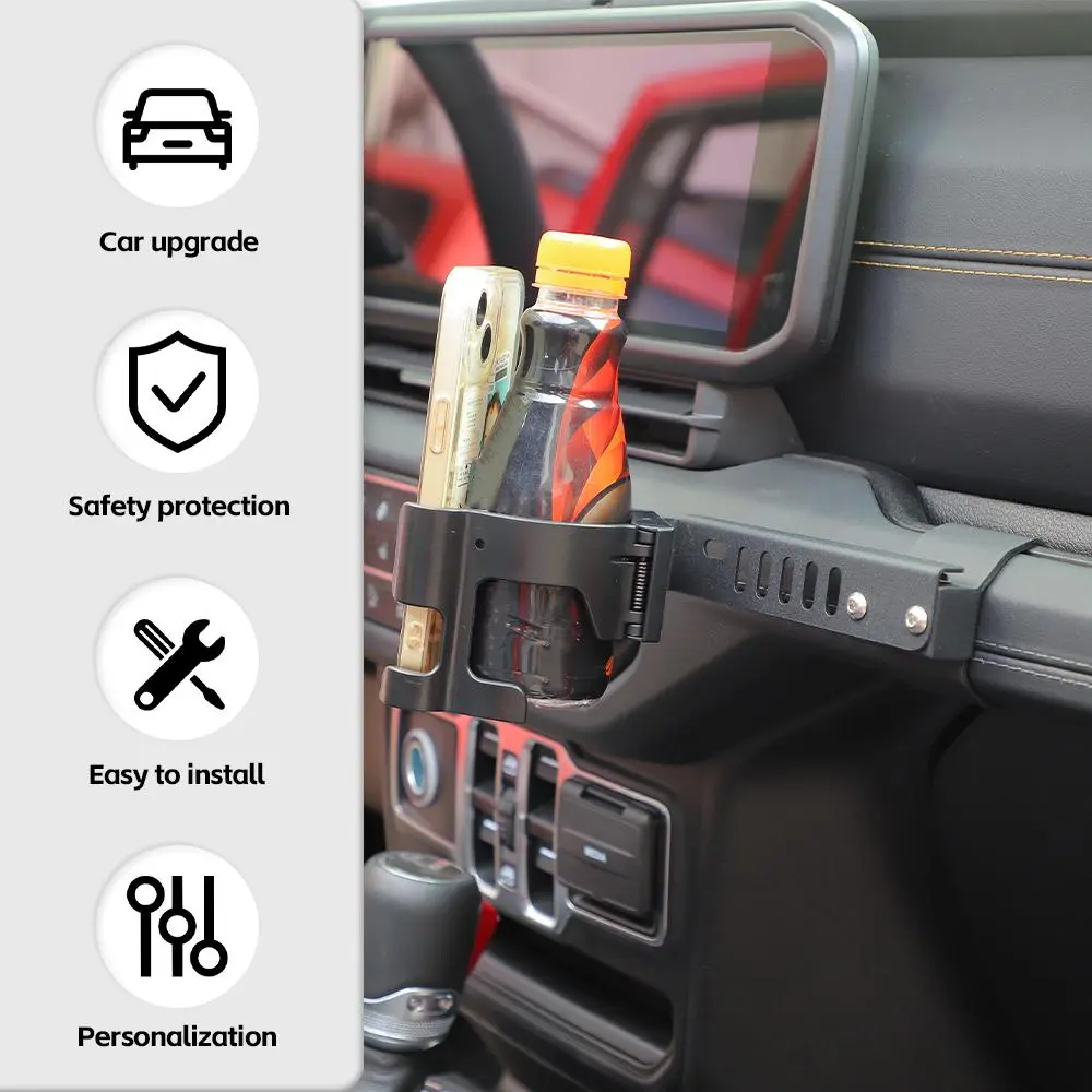 For 2024+ Jeep Wrangler JL/Gladiator JT Multi-Function Drink Cup Phone Holder Stand Bracket - Image 7