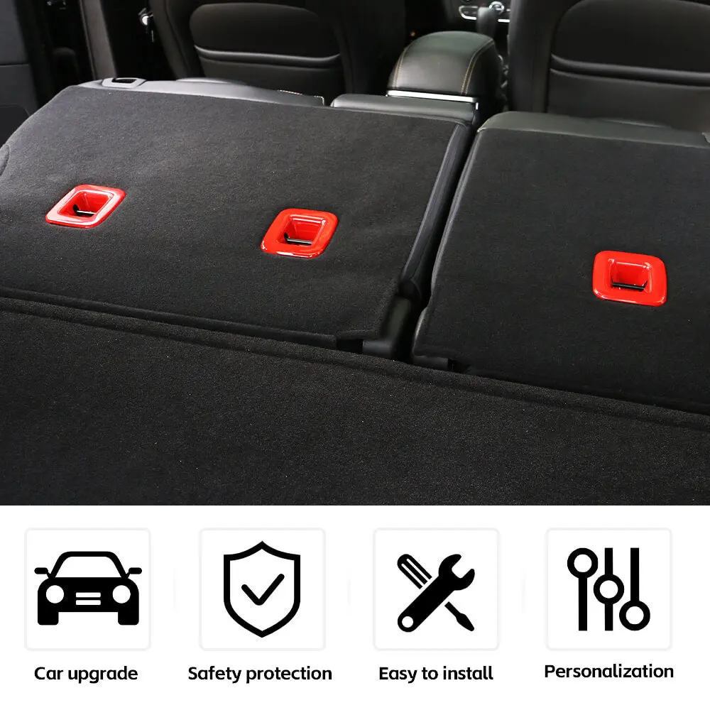 For 2014+ Jeep Cherokee Rear Seat Back backrest Cover Molding Trim 3PC - Image 4