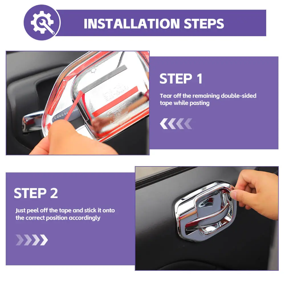 For 2010-2016 Jeep Compass Inner Door Handle Bowl Frame Trim 4PCS - Image 6