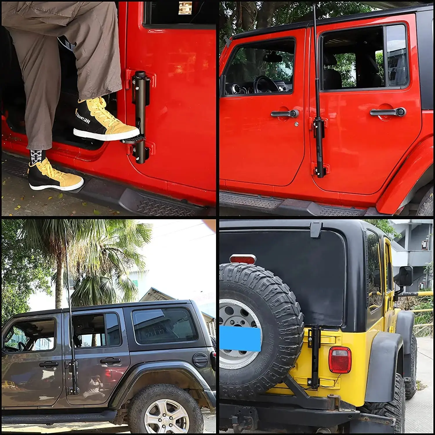 For Jeep Wrangler TJ JK JKU JL JLU & Gladiator JT Multi-function Flag Pole Holder Bracket Mount - Image 8