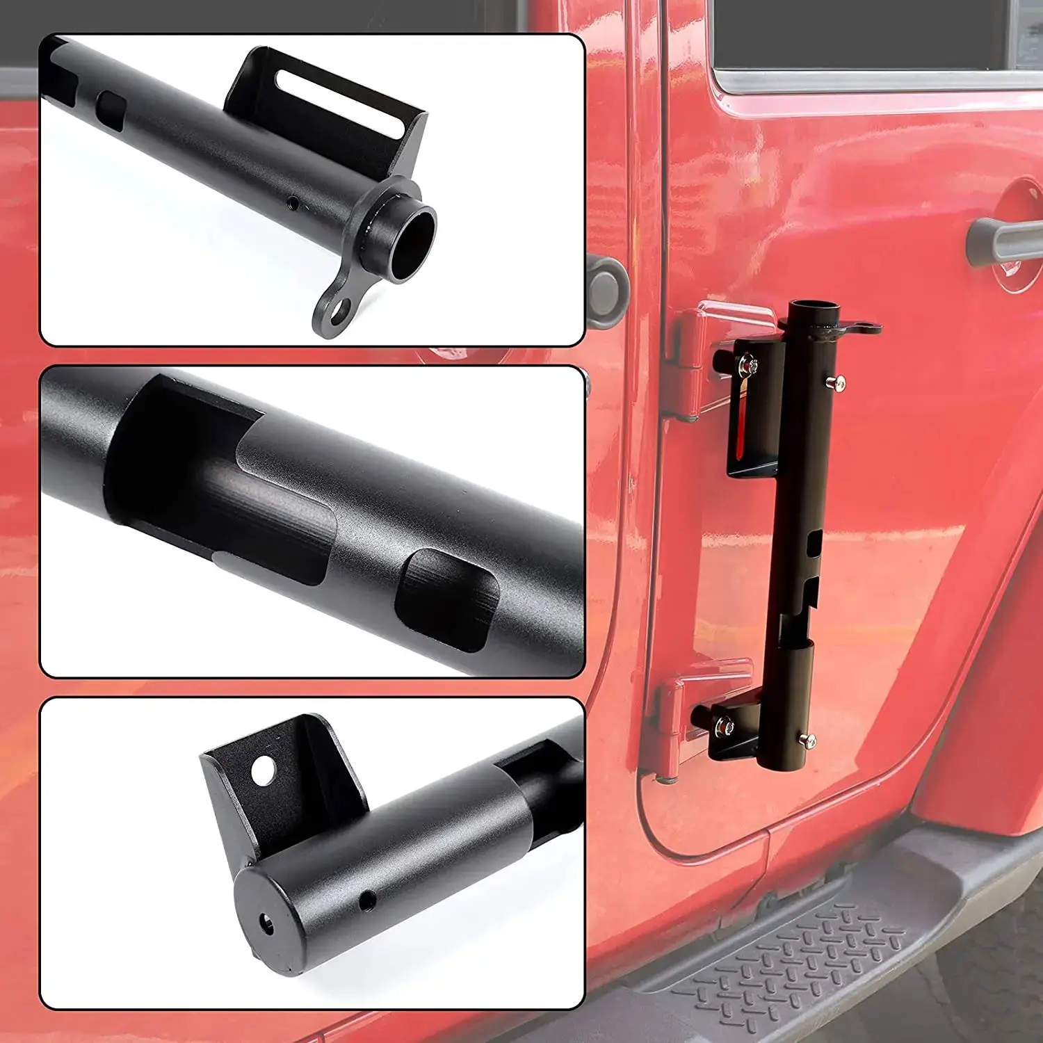 For Jeep Wrangler TJ JK JKU JL JLU & Gladiator JT Multi-function Flag Pole Holder Bracket Mount - Image 9