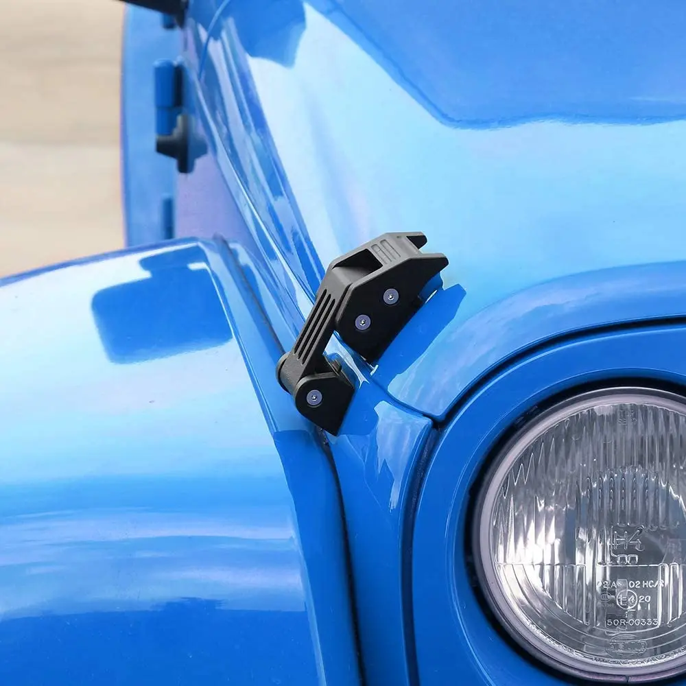 For 2007+ Jeep Wrangler JK JL Gladiator JT Stainless Steel Hood Catch Latches Kit - Image 4