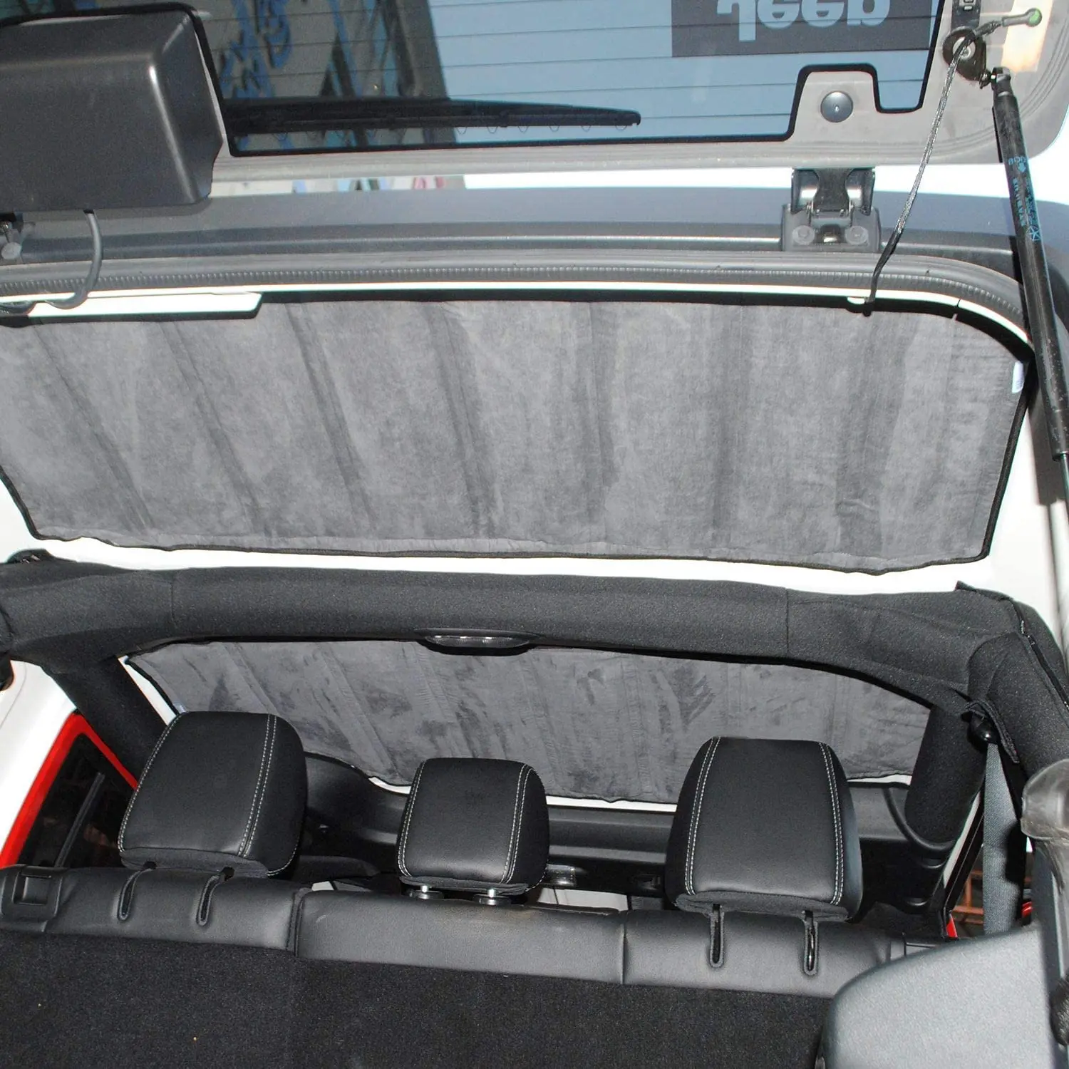 For 2012-2018 Jeep Wrangler JK & Unlimited 4-Door Hardtop Headliner Roof Heat Insulation Kit (Grey) - Image 5