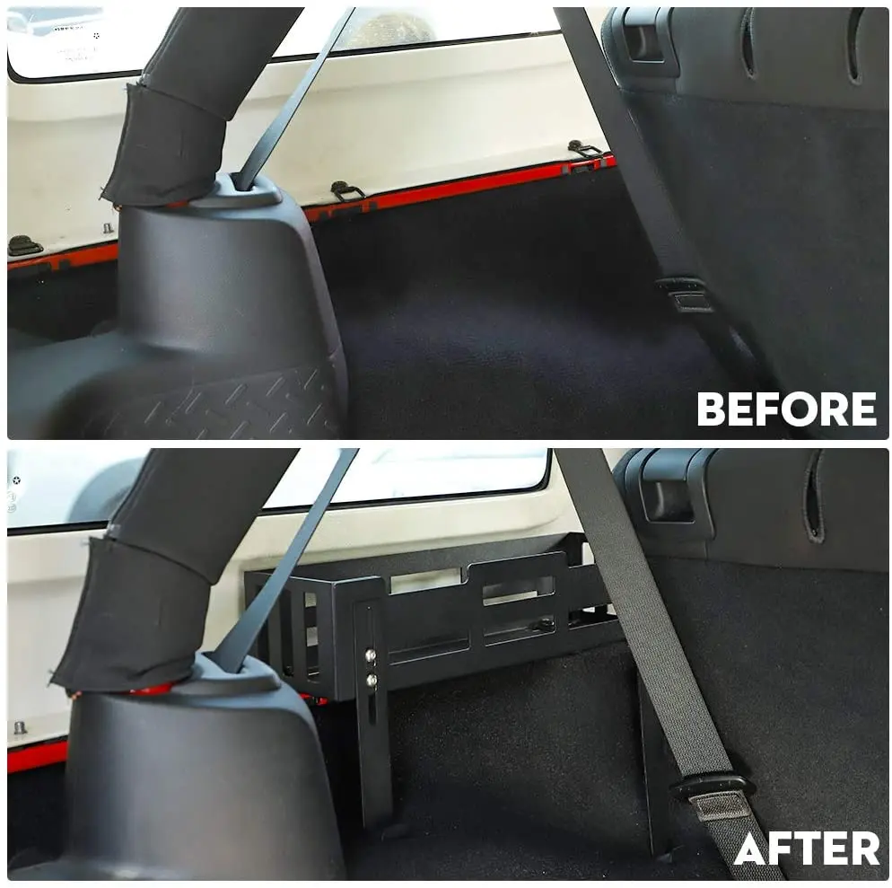For Jeep Wrangler JK & JL Trunk Cargo Side Basket Rack Solid Metal Luggage Storage Carrier - Image 3