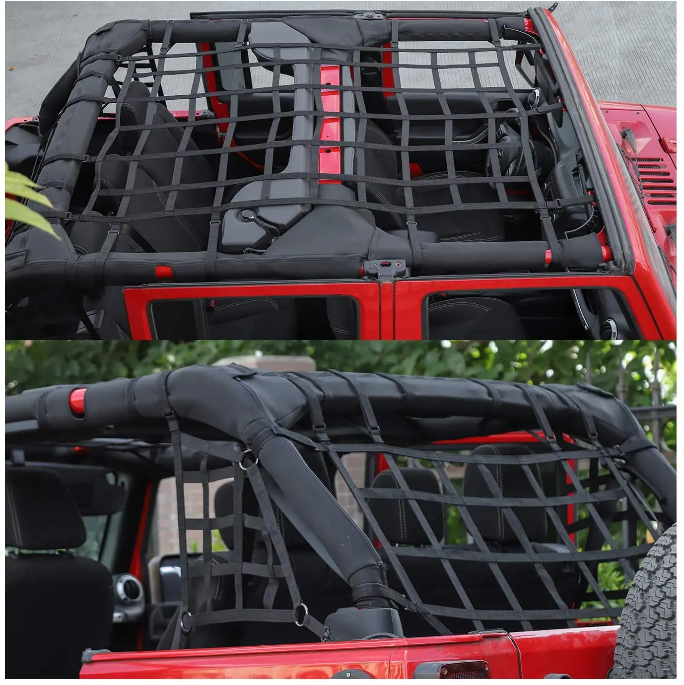 For 2007-2018 Jeep Wrangler JKU Unlimited 4 Door Cargo Net - Image 3